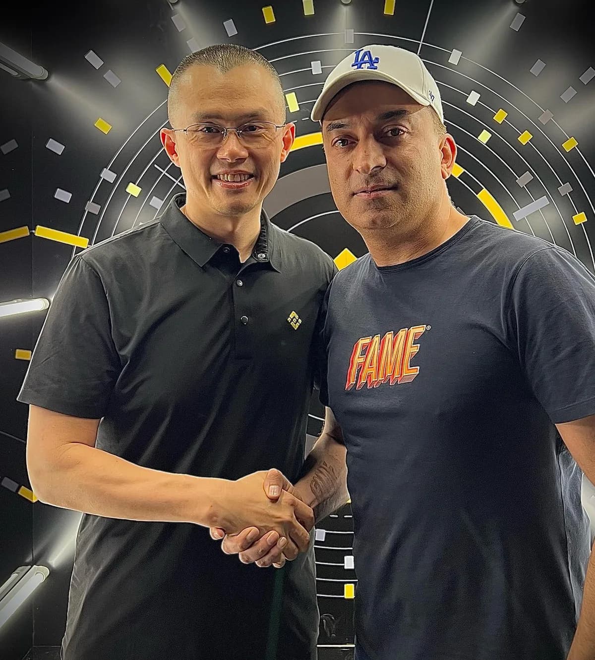 Sheeraz Hasan with Changpeng Zhao (CZ)